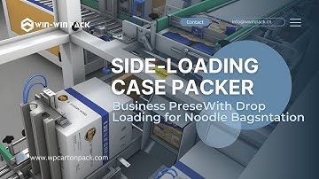 WIN-WIN PACK Side-Loading Case Packer With Drop Loading for Noodle Bags | Case Packer