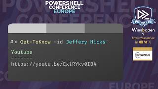 Get to know Jeffery Hicks - PSConfEU 2026