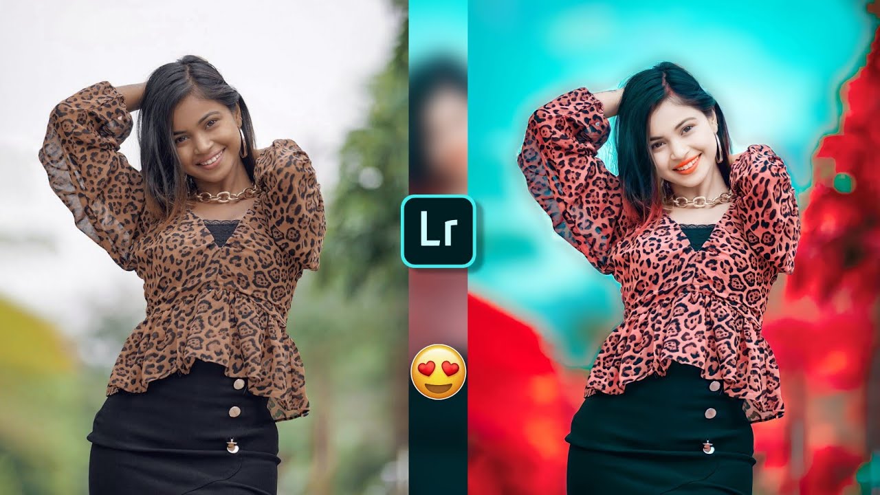 Lightroom Aqua And Red Effect Photo Editing Tutorial | Lightroom Background Colour Change Tricks 🔥