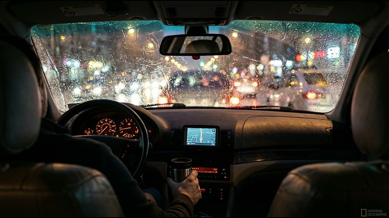 Rain on Car Roof Sounds | Heavy Brown Noise for Studying | Lluvia en el Coche ASMR