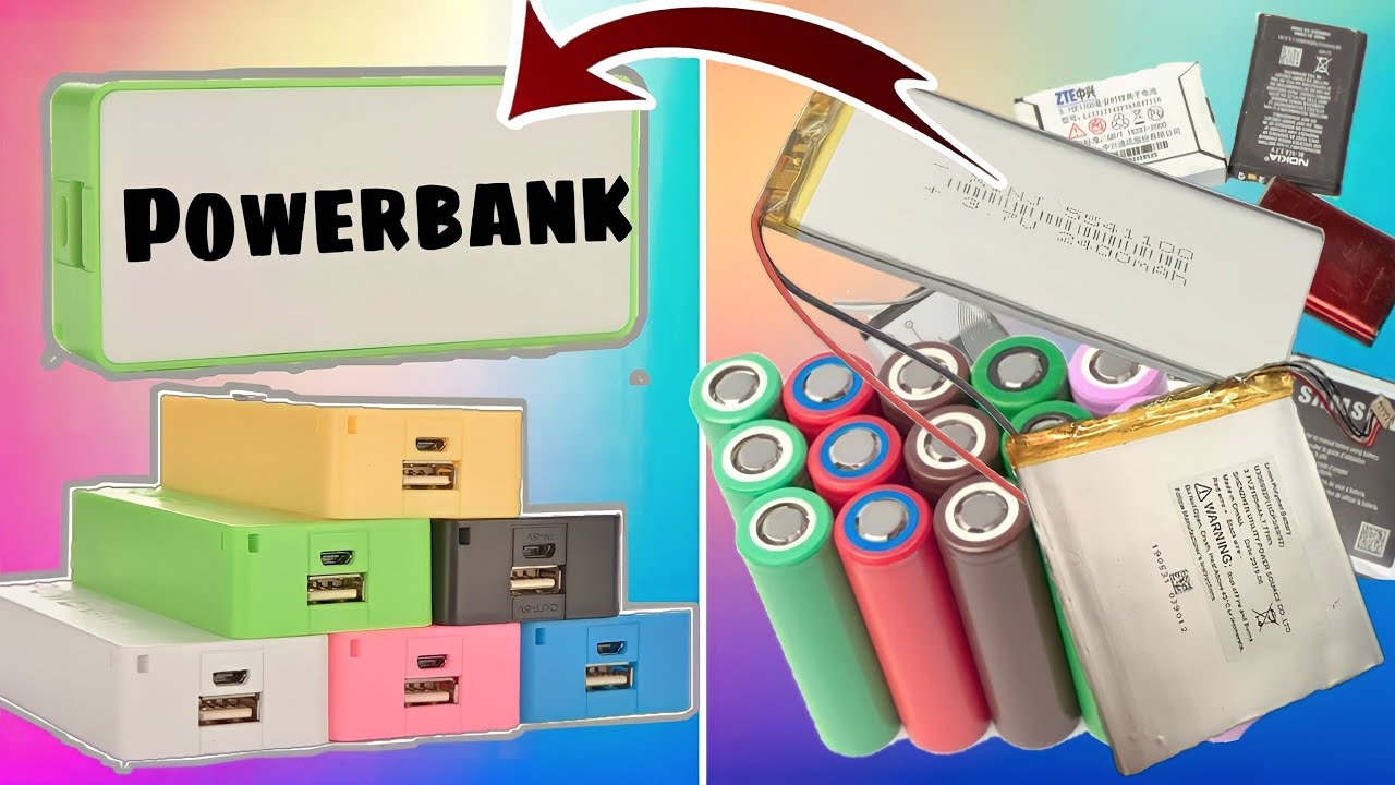 Make Powerbank using old phone batteries YouTube