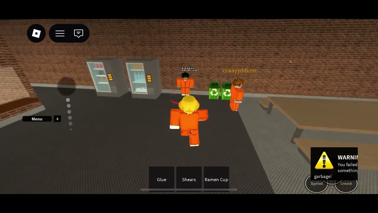 Crafting weapons prison escape v2 (MAKING SODA LAUNCHER)