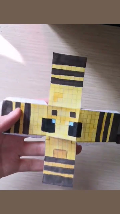 how to make a paper minecraft bee (super easy) 