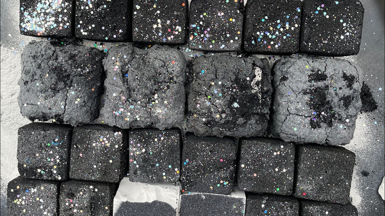 BLACK GYM CHALK CRUSH | FRESH BLOCKS | Collab w/ ⁠@ChalkFabricDollAsmr ...
