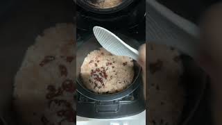 【お赤飯炊いてみたよ】井村屋のお赤飯の素　もち米2合白米1合の割合で本格的なお赤飯ができた