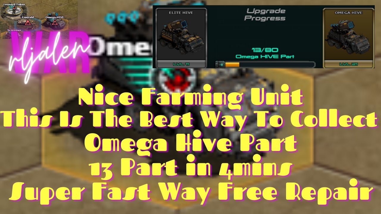 War commander The Best Way To Collect Omega Hive Part Super Fast Rubi On Free Repair 13 PART in 4min