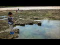 タイドプールで雑魚釣り　In Okinawa, fishing