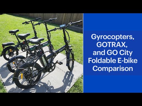 Foldable Electric Bike Comparison: Gyrocopters Cargo vs GoTRAX vs GO City