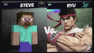 Super Smash Bros Ultimate Amiibo Fights – Steve & Co #186 Steve vs Ryu