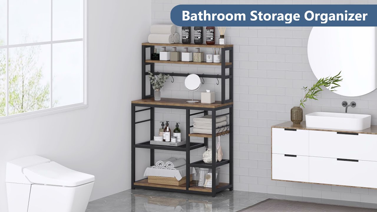 Tribesigns Kitchen Baker’s Rack, 5-Tier Microwave Cart Oven Stand, Industrial Kitchen K0054