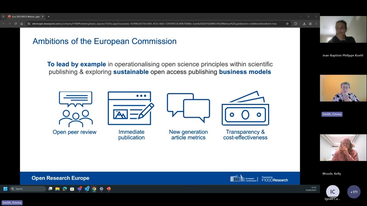 Thumbnail for Publishing Research from your Marie Sklodowska Curie Action on Open Research Europe