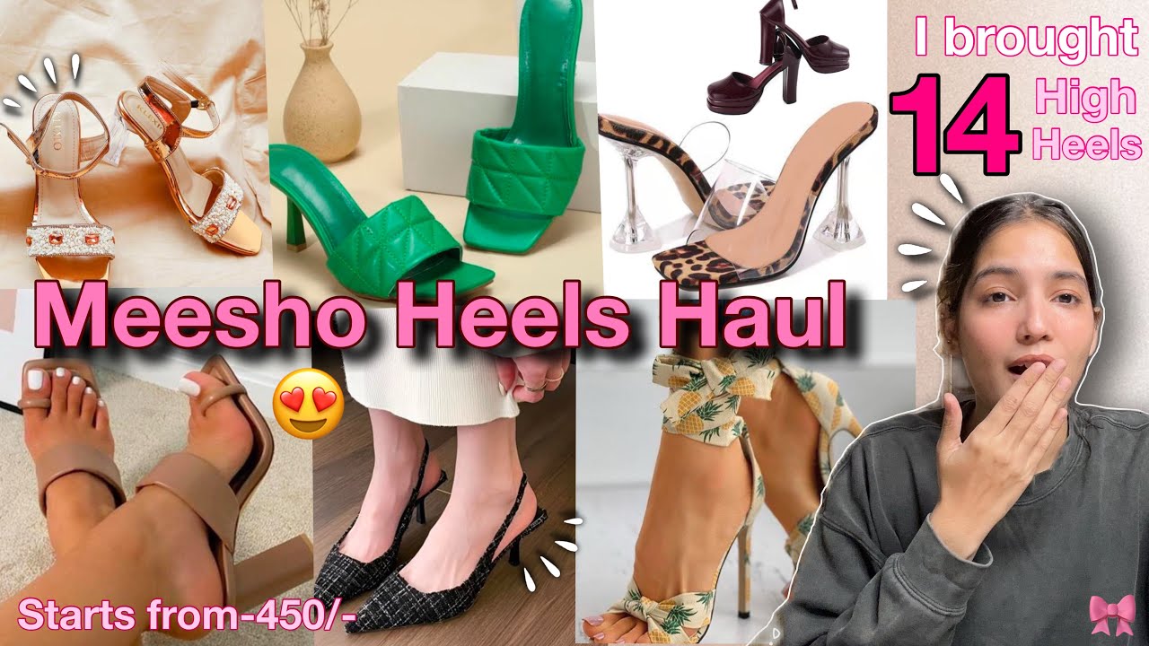 I brought Most *Extra-Heels* from Meesho😍+ 14 High-Heels! Starts from-450/-📌Try-on haul