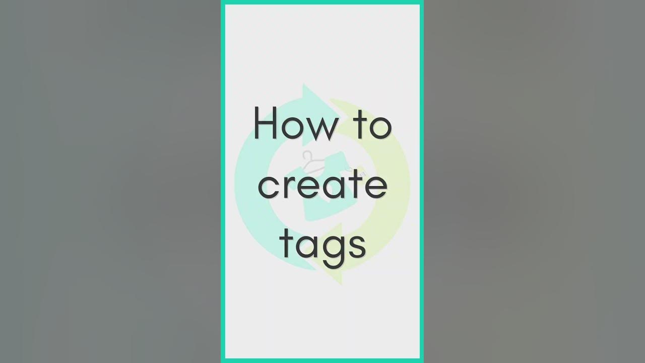 How to create tags - YouTube