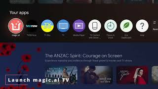 PC install magic.al on Google TV or Android TV using Play Store choose device method. 