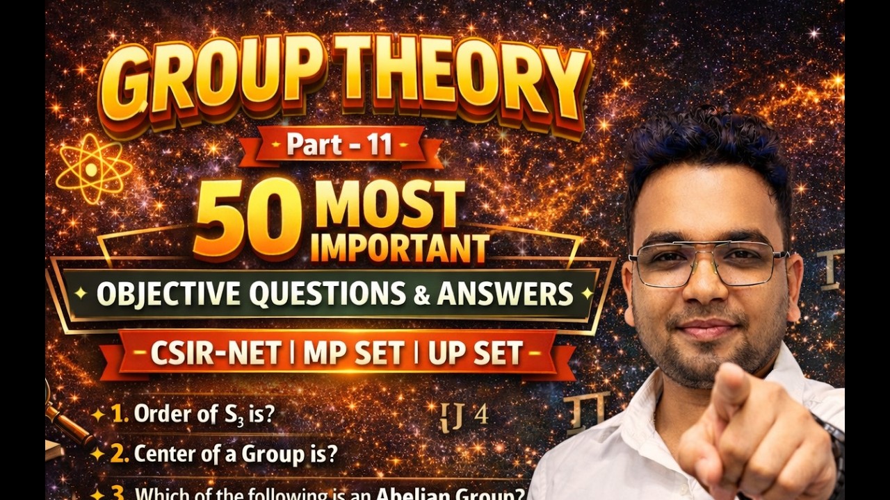 CSIR NET / MP SET / SET /UG/PG EXAM Maths Preparation 2026