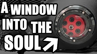 Trask CLEAR Derby Cover INSTALL on a Harley Davidson M8 Softail