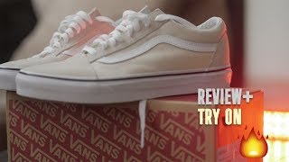 vans old skool birch white