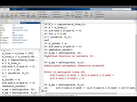 Comparing convergence of jacobi iteration and multigrid