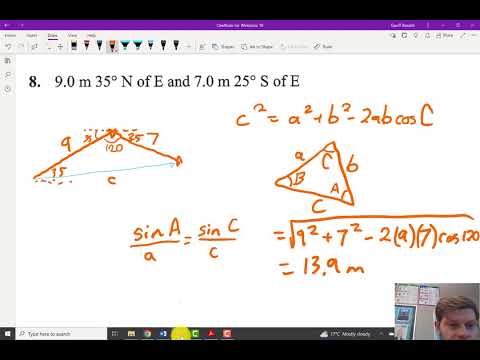 Kinematics   Adding Vectors using the Sine and Cosine Laws