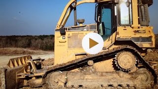 Fingertip control on Cat D5M dozer