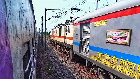 Brutual Overtake... Sealdah Rajdhani Overtake Chord Line EMU At Full MPS || IRF SAYAN SARKAR