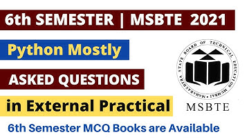 Mostly Asked Question of Python in Oral & Semester Exam | MCQ BOOKS ARE AVAILABLE | WhatsApp For MCQ