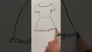 how to draw flower dress easy sketch #sketchbook #sketching