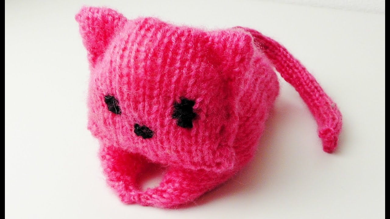 Amigurumi Katze stricken lernen für Linkshänder (Combined Strickmethode)