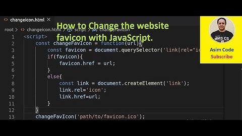 How to Change the website favicon with Java Script