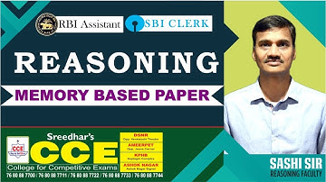 RBI ASSISTANT & SBI CLERK PRELIMS | REASONING PAPER | MEMORY BASED PAPER EXPLANATION