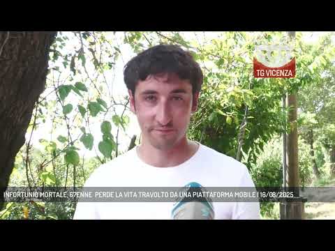 INFORTUNIO MORTALE, 67ENNE  PERDE LA VITA TRAVOLTO DA UNA PIATTAFORMA MOBILE | 16/08/2025