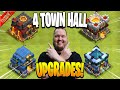 Upgrading 4 Town Hall Levels at the Same Time! - Clash of Clans