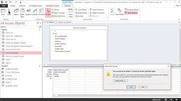 Lecture 13: MS Access Delete Table Query