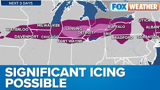 Major Cities Across Midwest, Northeast Could See Significant Icing From Long-Duration Storm