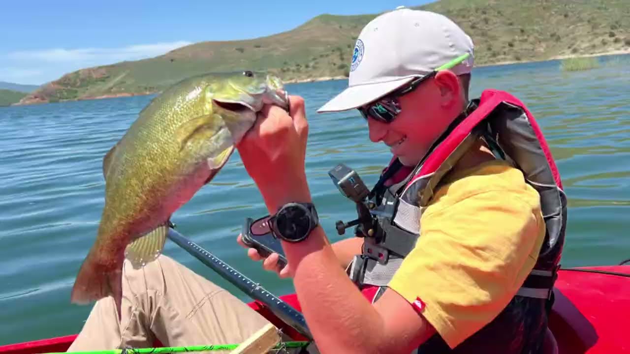 Smallmouth fishing at east canyon reservoir #fishing #bassfishing #smallmouthbass #fishingislife