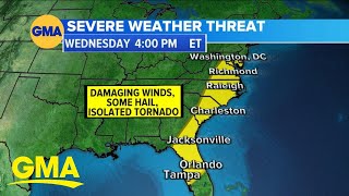 Dangerous storms head east