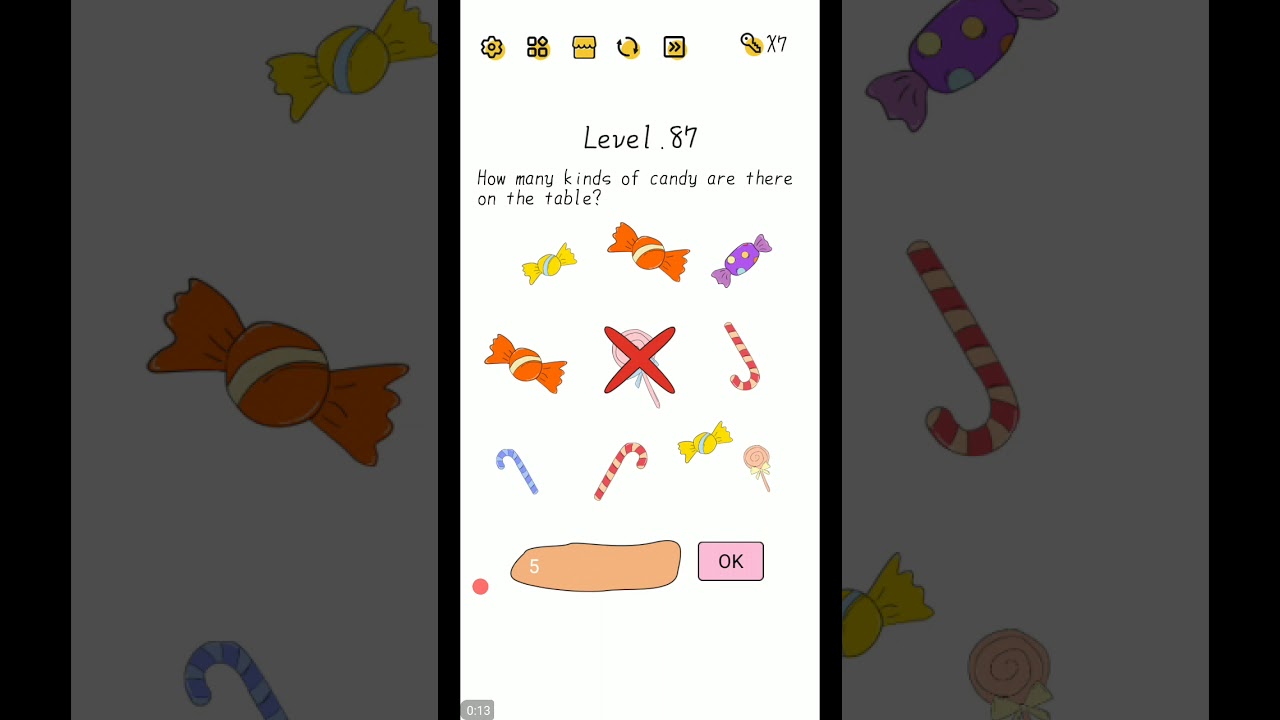 SUPER BRAIN LEVEL 87 ANSWERS SUPER BRAIN HOW MANY KINDS OF CANDY ARE THERE ON THE TABLE