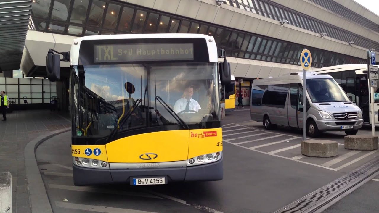 Bus From Berlin Hbf To Tegel Airport Buses at Tegel airport. - YouTube