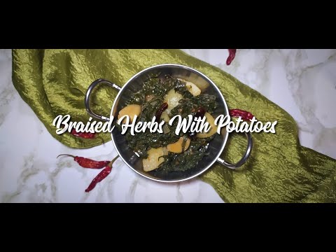 MY GRANNYS BRAISED HERBS & POTATOES (BHAJI) SOUTH AFRICAN STYLE | EatMee Recipes