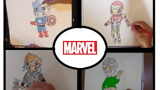 Drawing a Chibi Marvel Characters screenshot 5