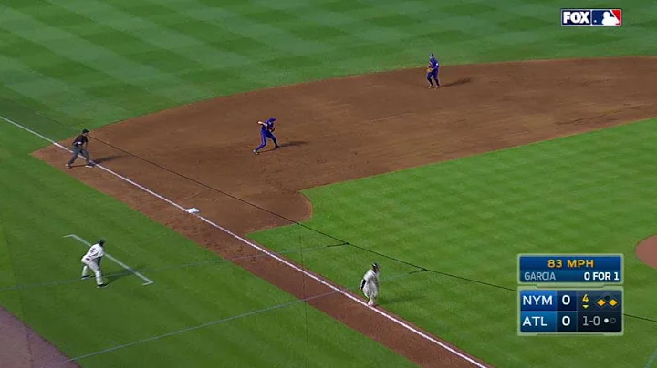 NYM@ATL: Flores begins 5-4-3 double play to end 4th