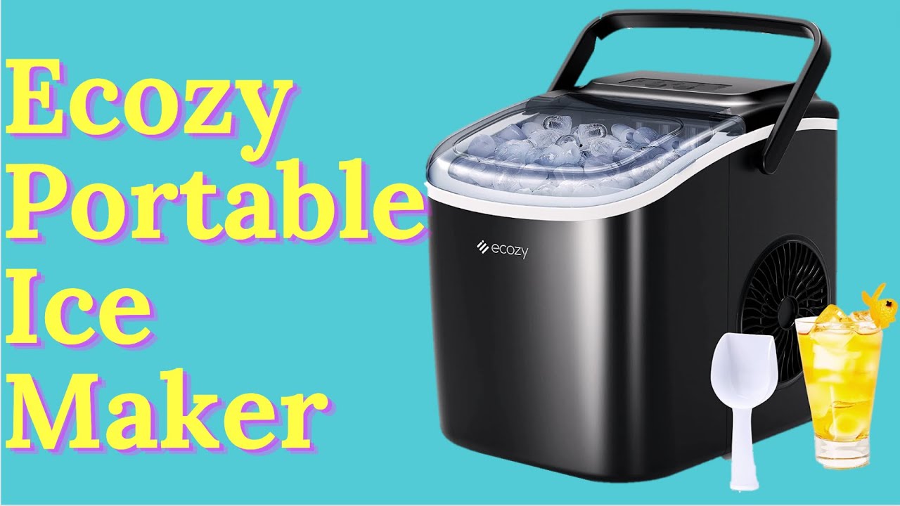 ecozy Portable Countertop Ice Maker Review - Quick Ice Production