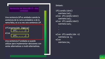 Estructuras de control en lenguaje C La sentencia if-else