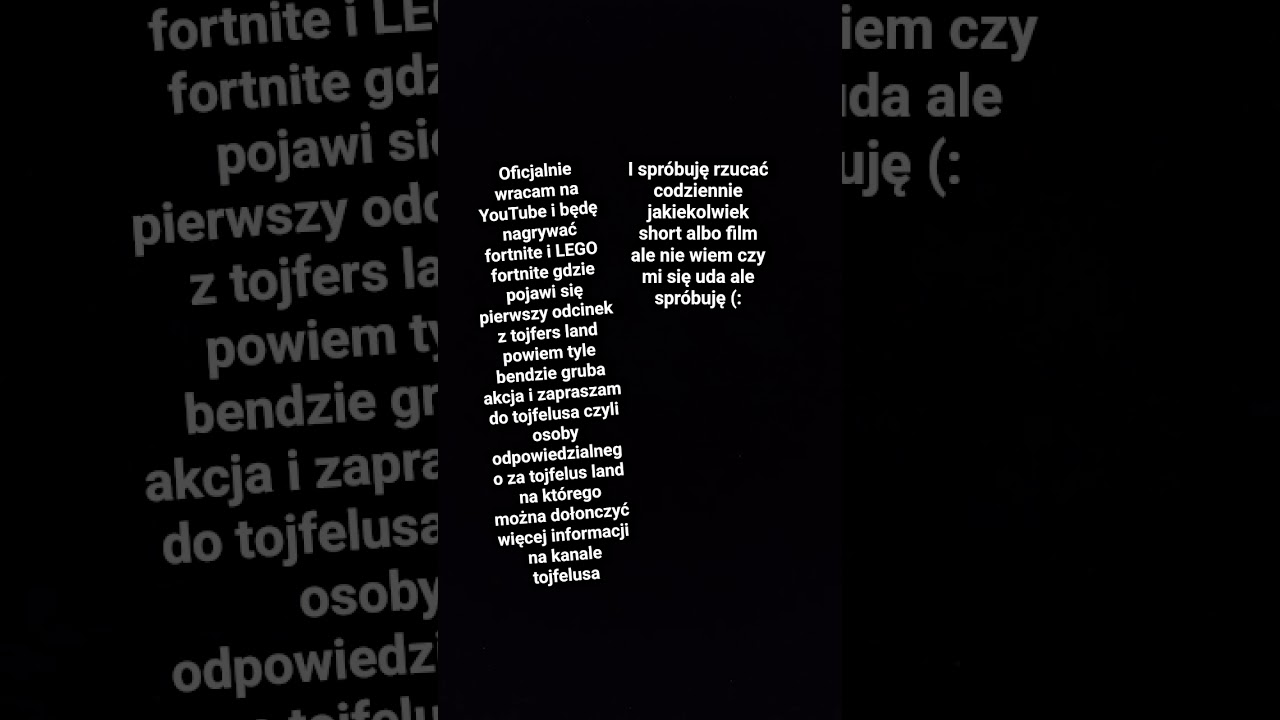 muj powrót do nagrywania na YouTube 