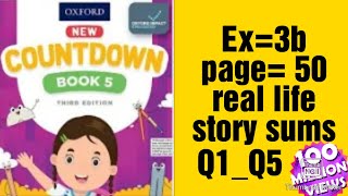 oxford new countdown book 5 third edition Exercise 3b real life story sums page 50