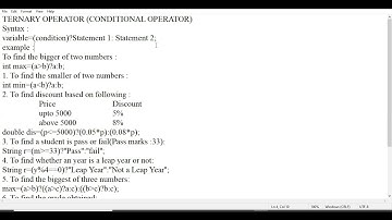 Ternary Operator in Java