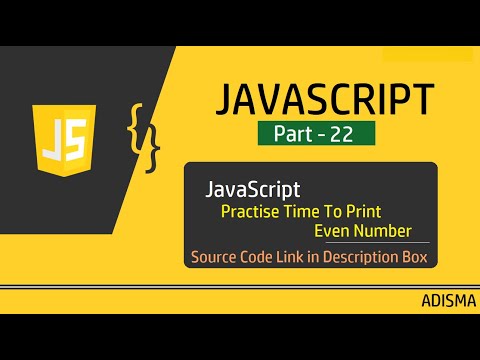 JavaScript Program to Print Even Number | Tutorial For Beginners in Hindi  || Adisma