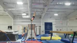 Giant full, double back... uneven bars event