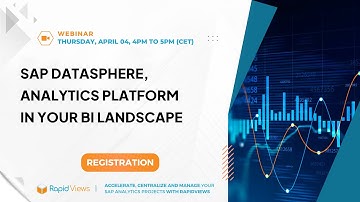 Webinar Replay : SAP Datasphere, Analytics platform in your BI Landscape