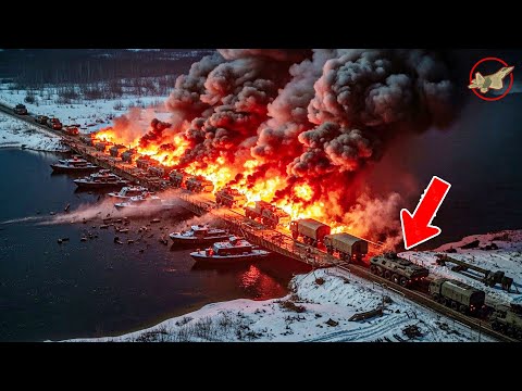 أوكرانيا انتظرت جسرا عائما روسيا مؤقتا ثم فجرته احتفالا برأس السنة الجديدة 